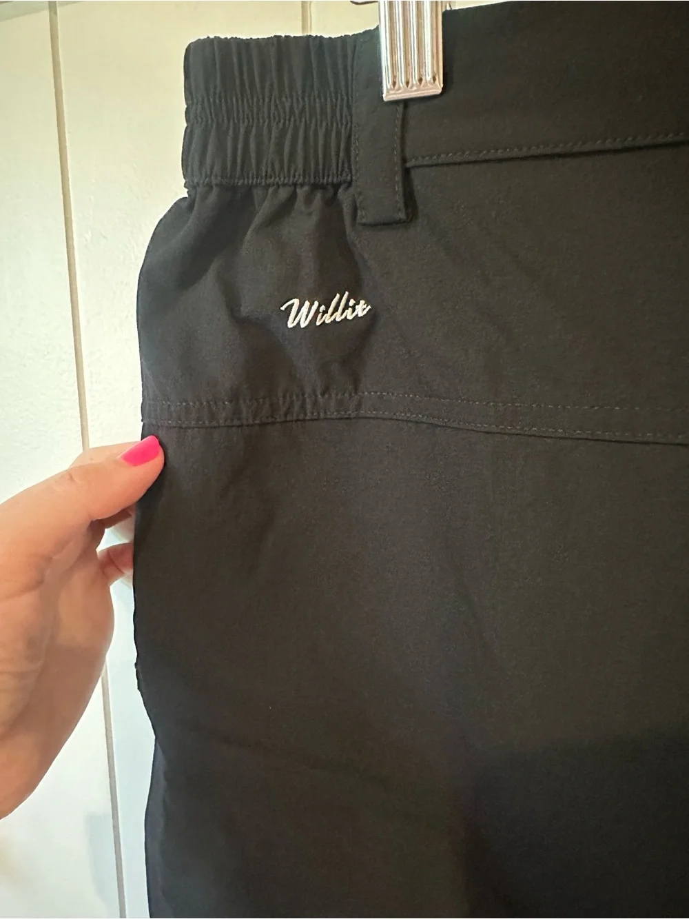 Willit Black Outdoor Shorts Men’s XL Quick‑Dry Elastic Waist Zipper Pockets